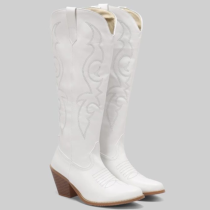 Isabel | Western Calf High Boots with Pointed Toe for Women