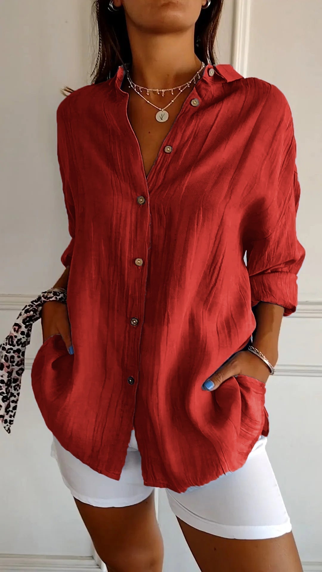 Sasha | Elegant Shirt with Pleated Style