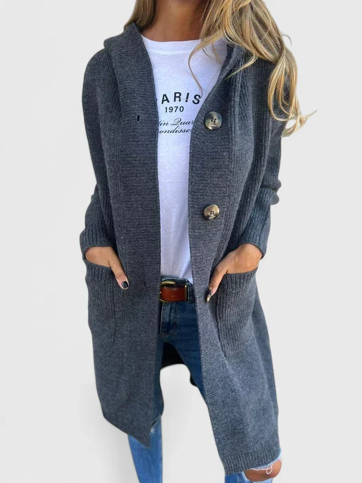 Giulyanrah | Women's Ribbed Knit Duster Cardigan, Longline Collared Button-Front – Casual Layering