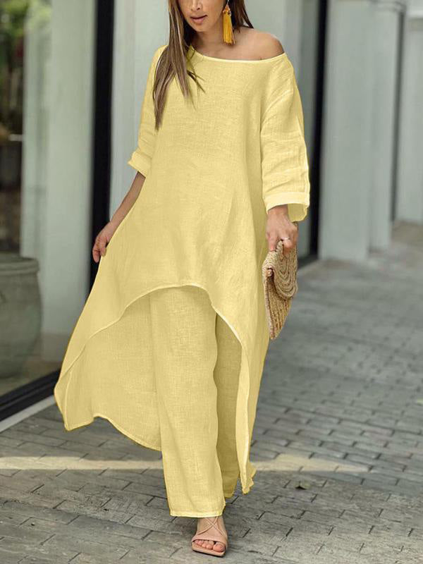 Sienna Solid Color Two-piece Set
