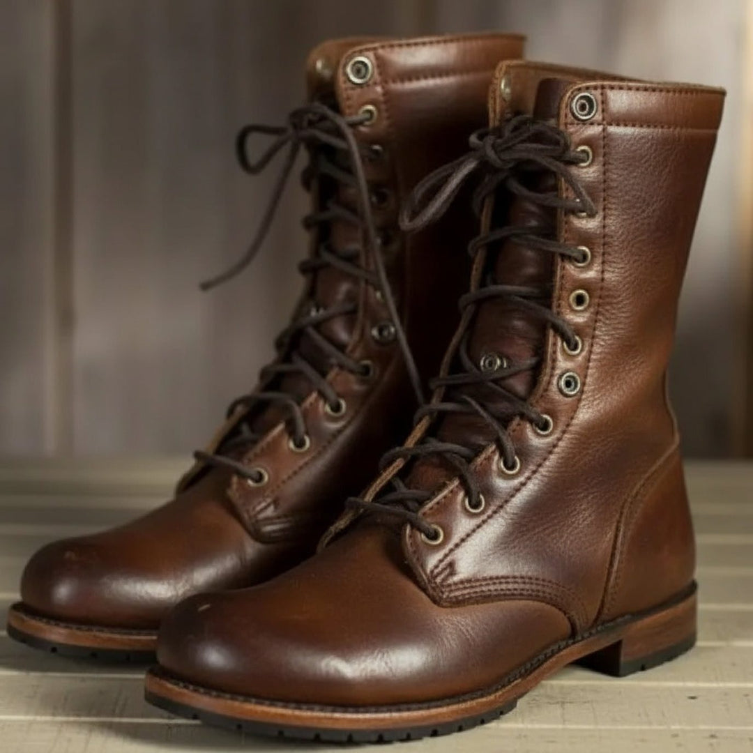 Mid-Calf Boots with Lace-Up for Women