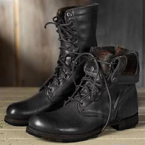 Mid-Calf Boots with Lace-Up for Women