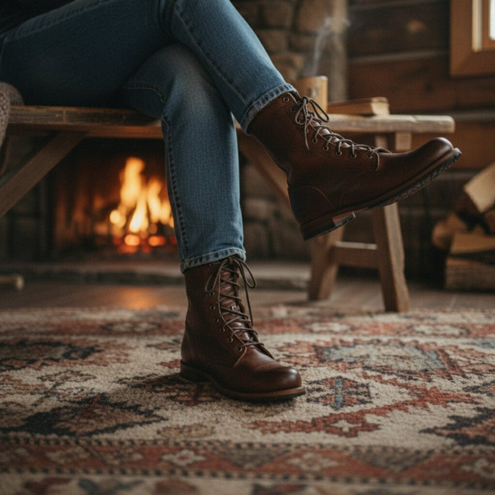 Mid-Calf Boots with Lace-Up for Women