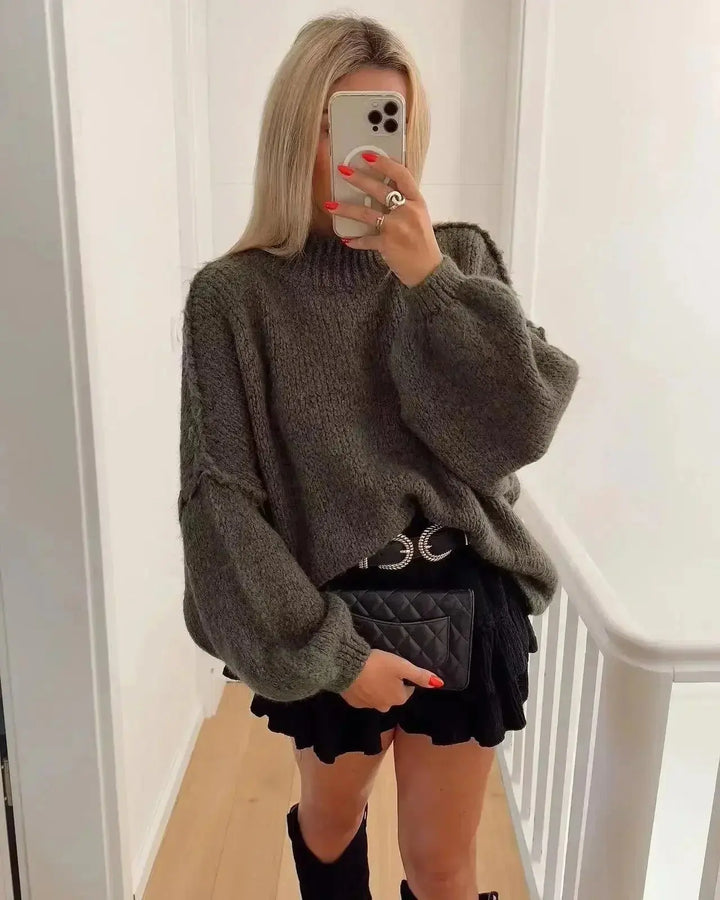 Women's Oversized Autumn Sweater – Relaxed Knit Pullover