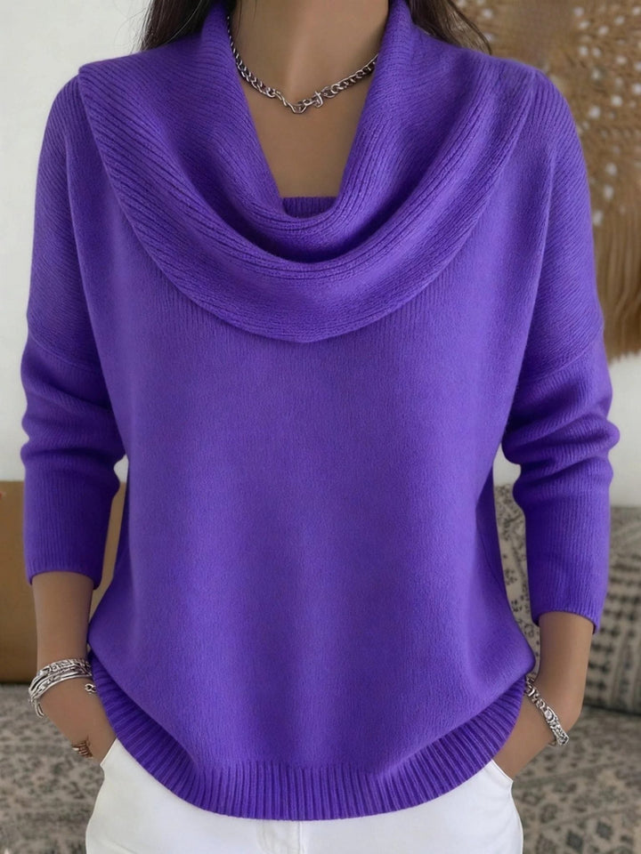 Lourdes | Knit Jumper with Cowl Neck and Long Sleeves for Women