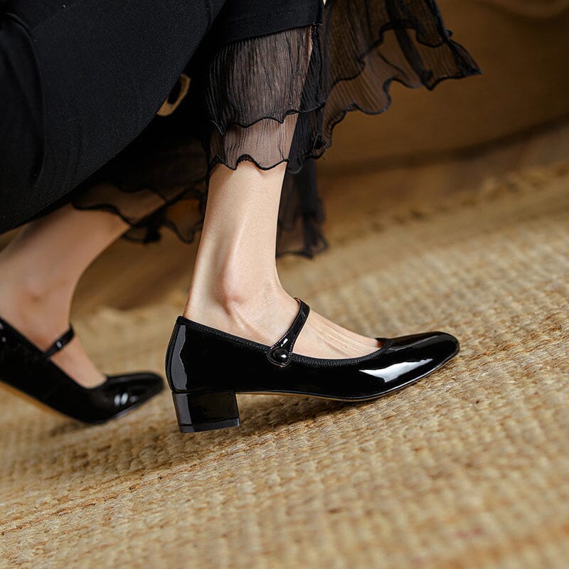 Livy™| Leather Mary Janes