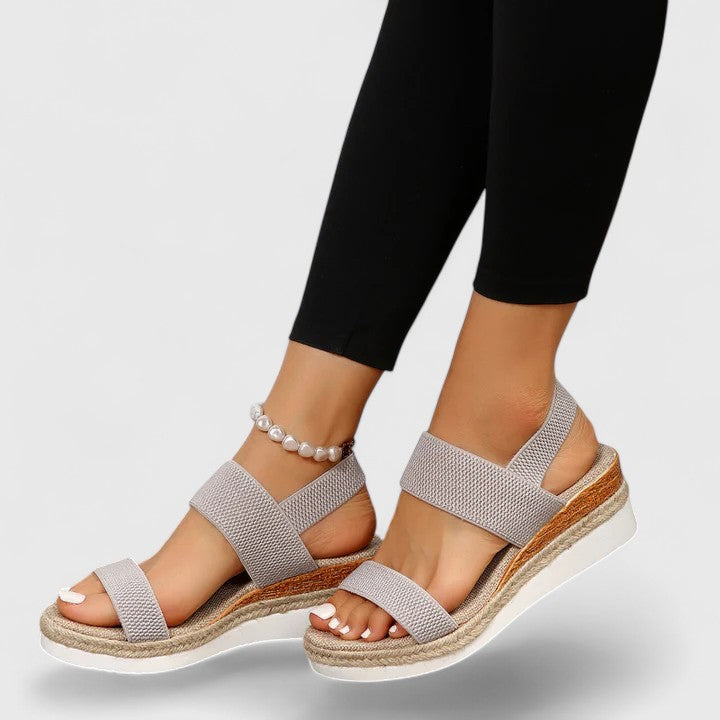 Olga | Platform Espadrille Sandals with Ankle Strap for Women