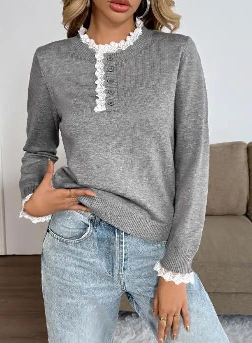 Melodie | Ribbed Knit Sweater with Crew Neck for Women