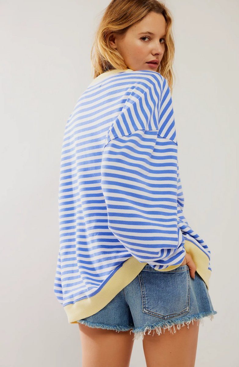 Milla | Striped Oversized Pullover Sweater with Long Sleeves for Women