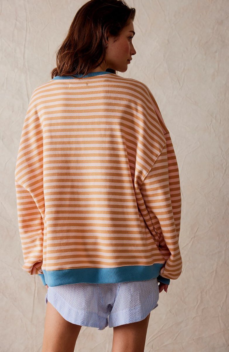 Milla | Striped Oversized Pullover Sweater with Long Sleeves for Women