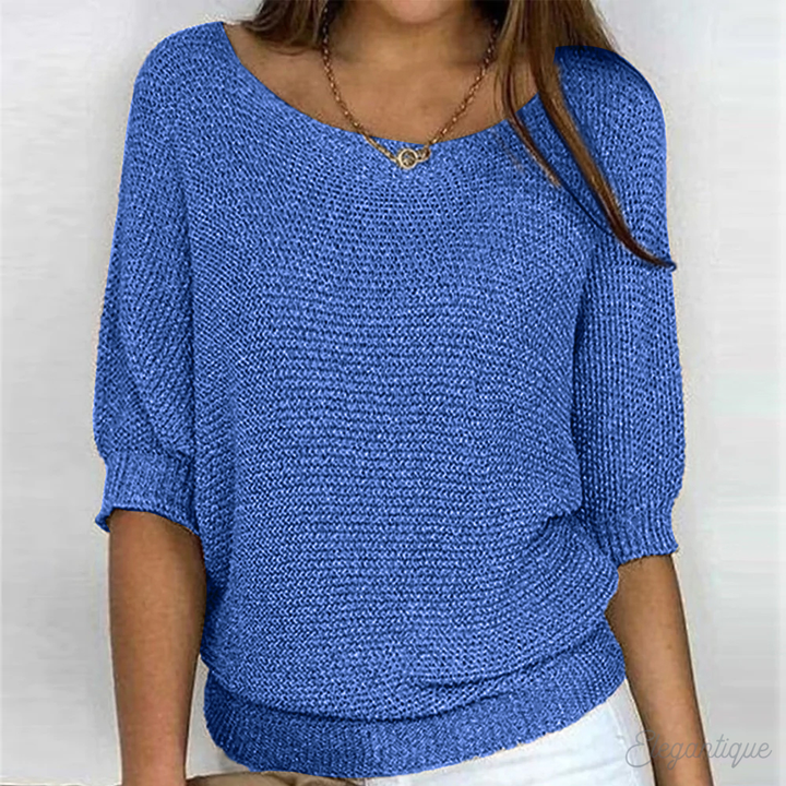 Women's Everyday Knit Sweater – Relaxed Crew Neck Pullover
