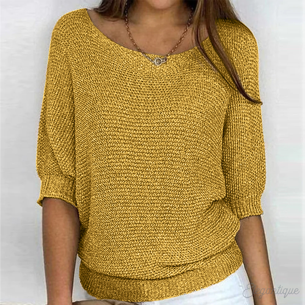 Women's Everyday Knit Sweater – Relaxed Crew Neck Pullover