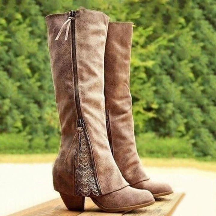 Scholastica | Lace-Up Knee-High Boots for Women