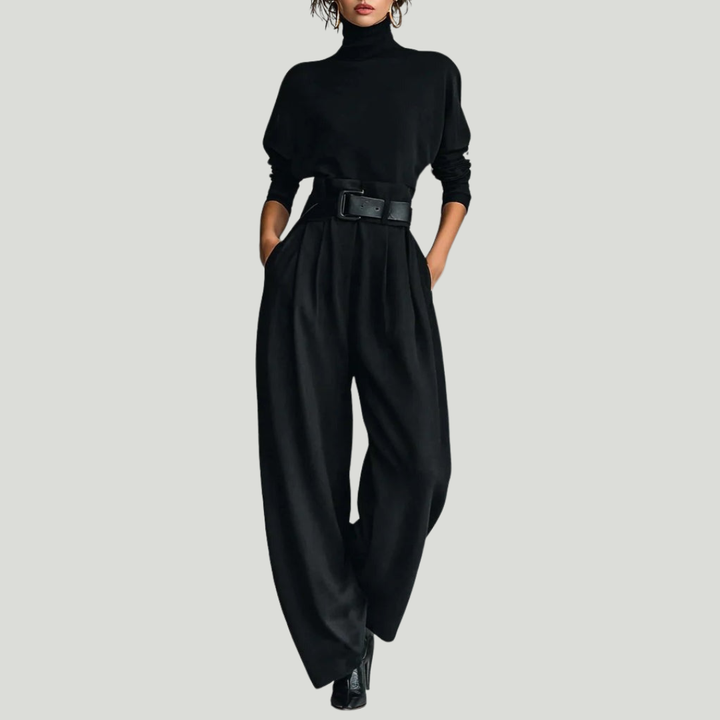 JULIET -Turtleneck & Straight Leg Pants Set