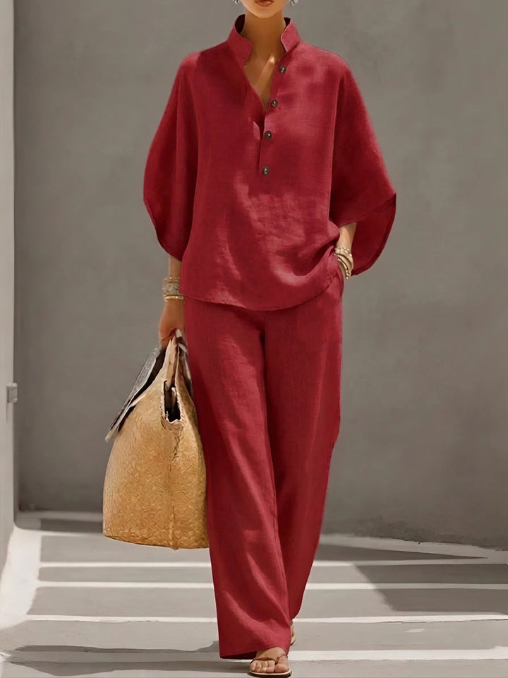 Elena™ – Linen Cotton Two-Piece Set