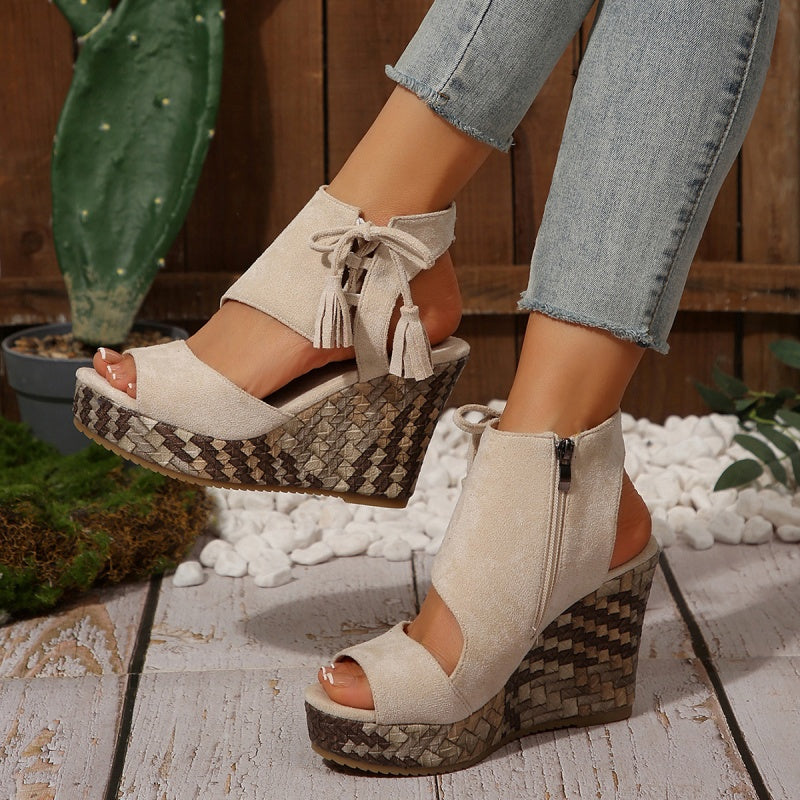 Marnie – Elegant Boho Wedge Sandals