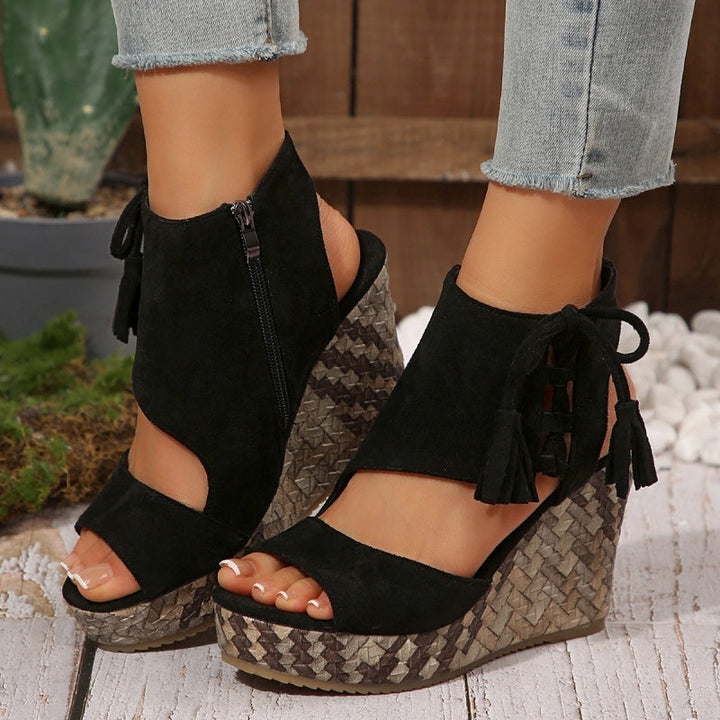 Marnie – Elegant Boho Wedge Sandals