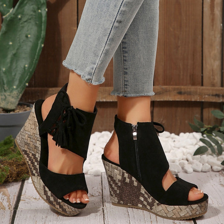 Marnie – Elegant Boho Wedge Sandals