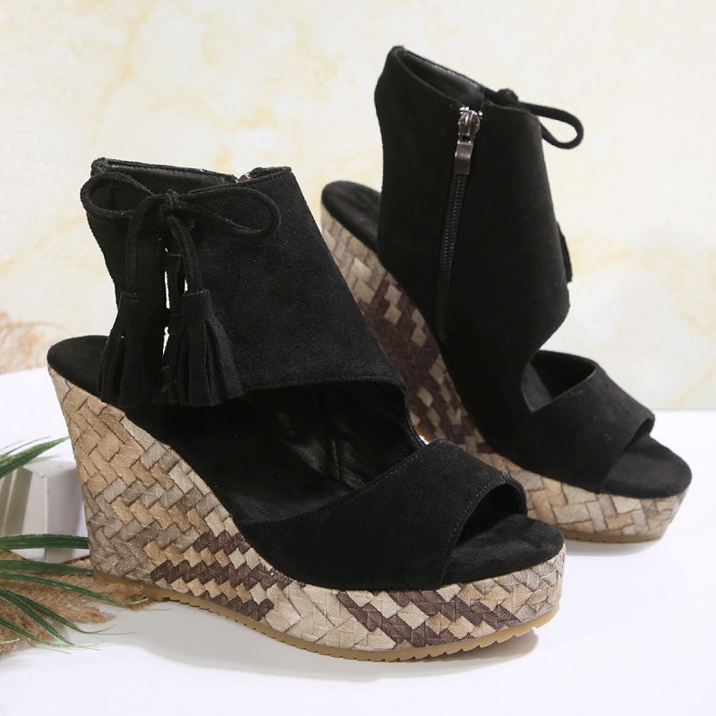 Marnie – Elegant Boho Wedge Sandals