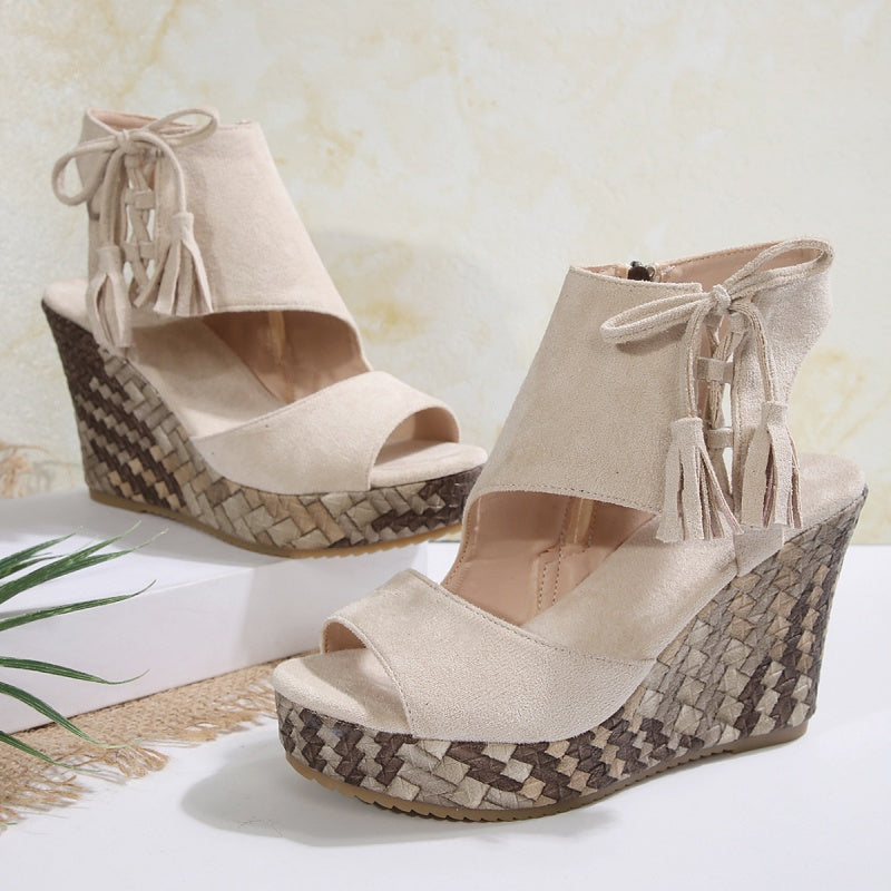 Marnie – Elegant Boho Wedge Sandals