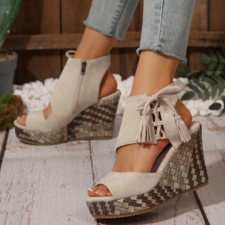 Marnie – Elegant Boho Wedge Sandals