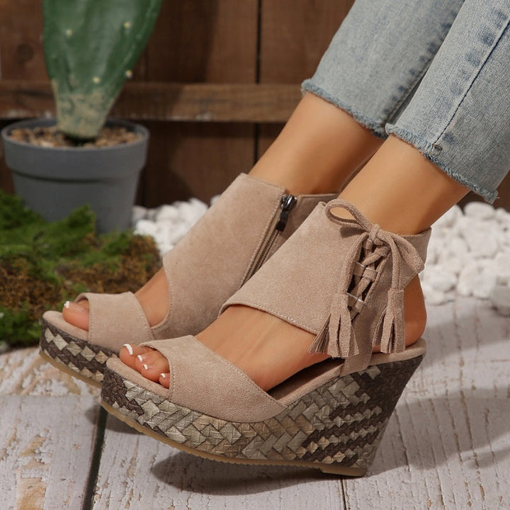 Marnie – Elegant Boho Wedge Sandals