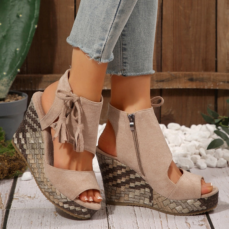 Marnie – Elegant Boho Wedge Sandals