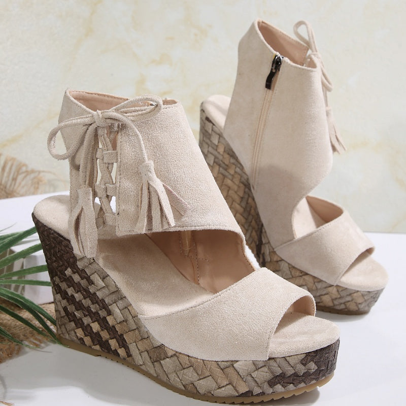 Marnie – Elegant Boho Wedge Sandals