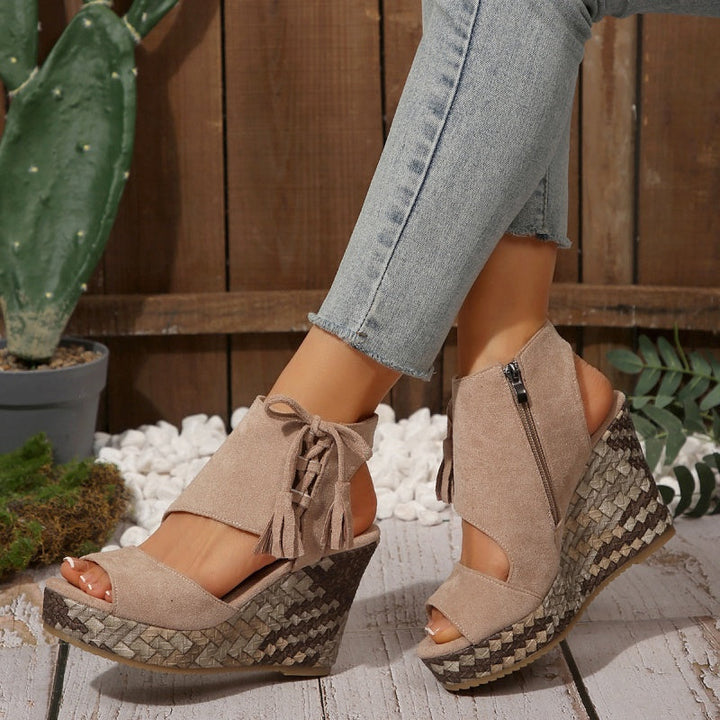 Marnie – Elegant Boho Wedge Sandals