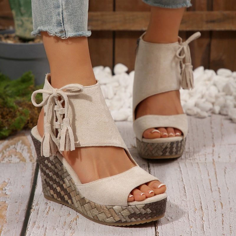 Marnie – Elegant Boho Wedge Sandals
