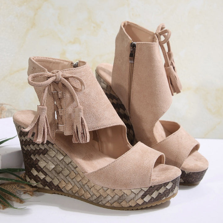 Marnie – Elegant Boho Wedge Sandals