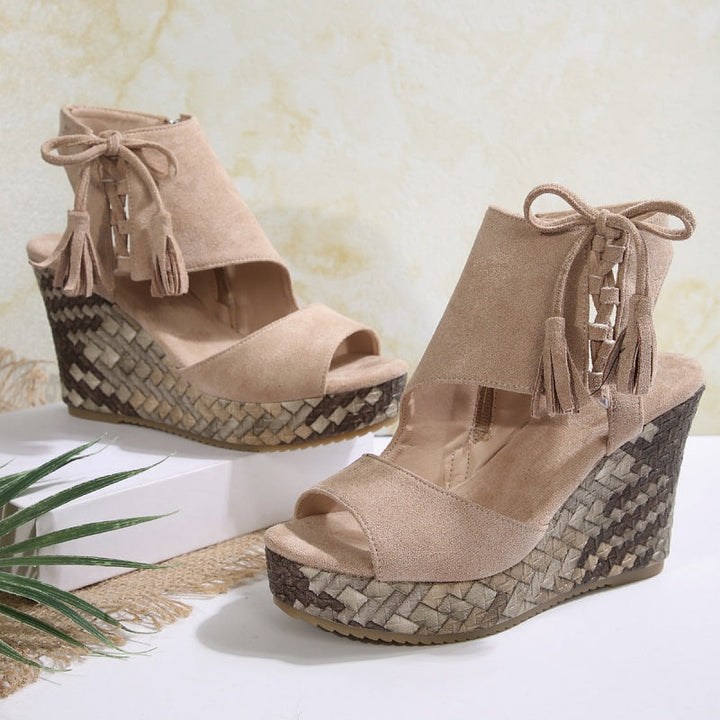 Marnie – Elegant Boho Wedge Sandals