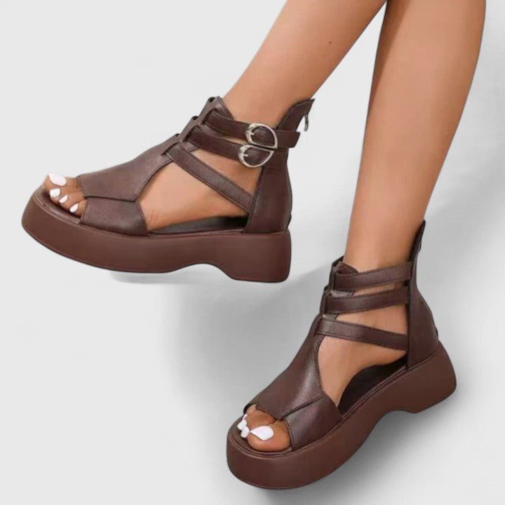 Frances | Platform Open Toe Strappy Sandals for Women