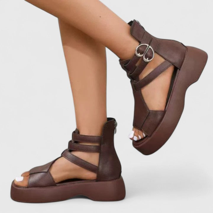 Frances | Platform Open Toe Strappy Sandals for Women