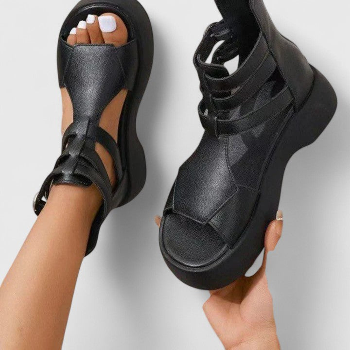 Frances | Platform Open Toe Strappy Sandals for Women
