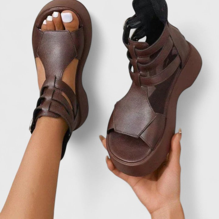 Frances | Platform Open Toe Strappy Sandals for Women