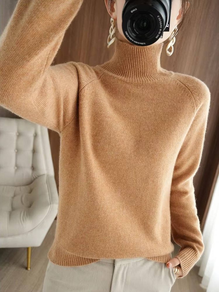 Sybille | Ribbed Knit Sweater with Roll Neck for Women