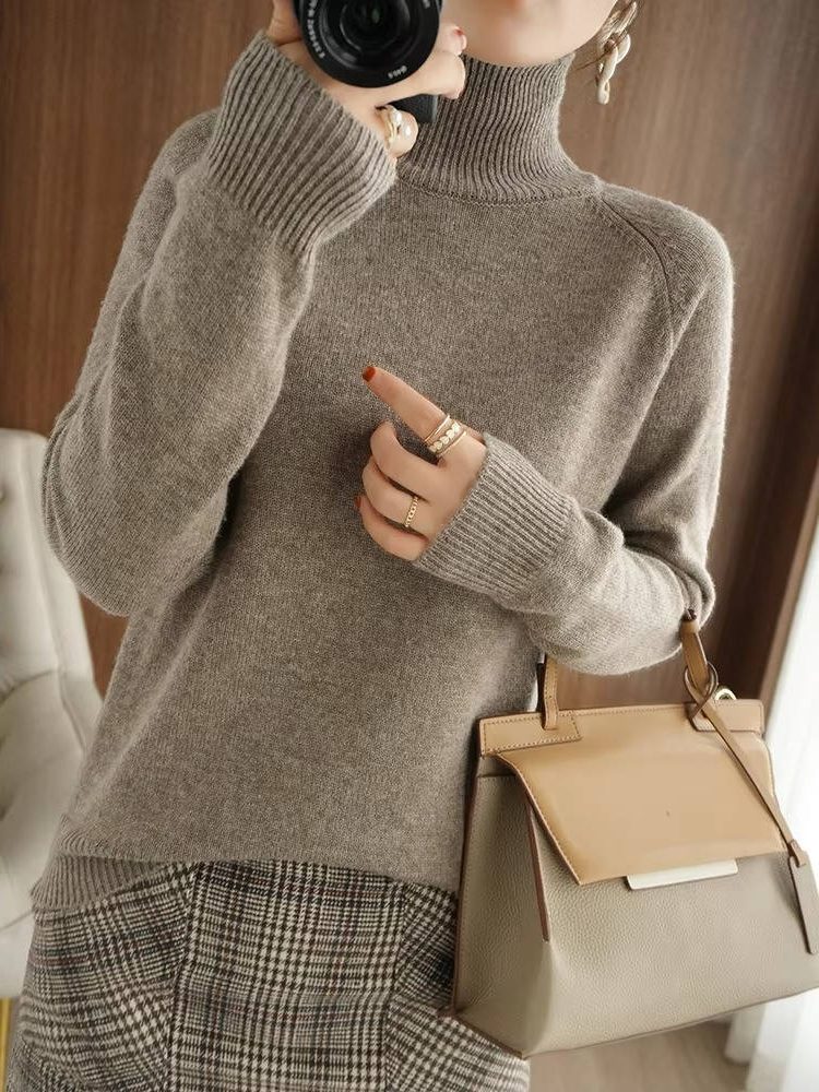 Sybille | Ribbed Knit Sweater with Roll Neck for Women