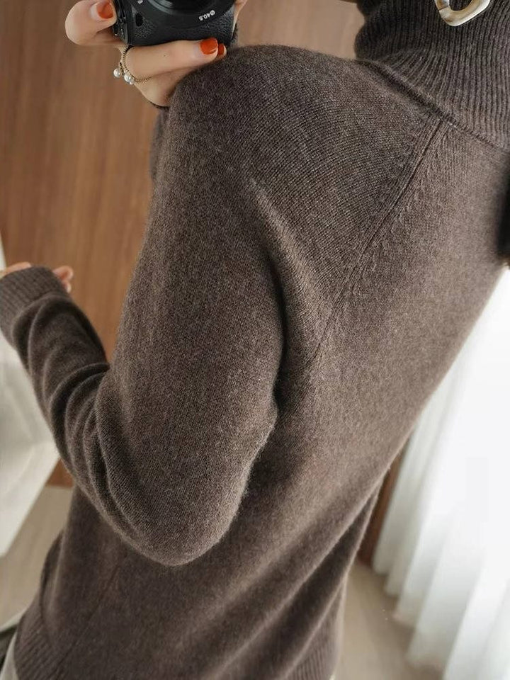 Sybille | Ribbed Knit Sweater with Roll Neck for Women