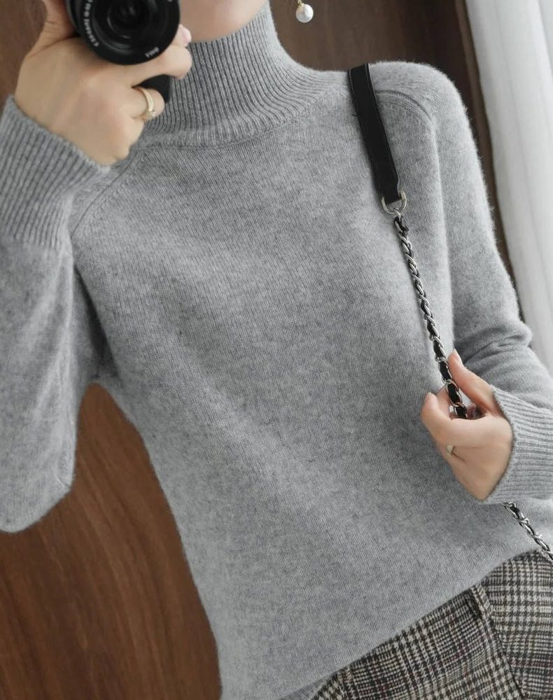 Sybille | Ribbed Knit Sweater with Roll Neck for Women
