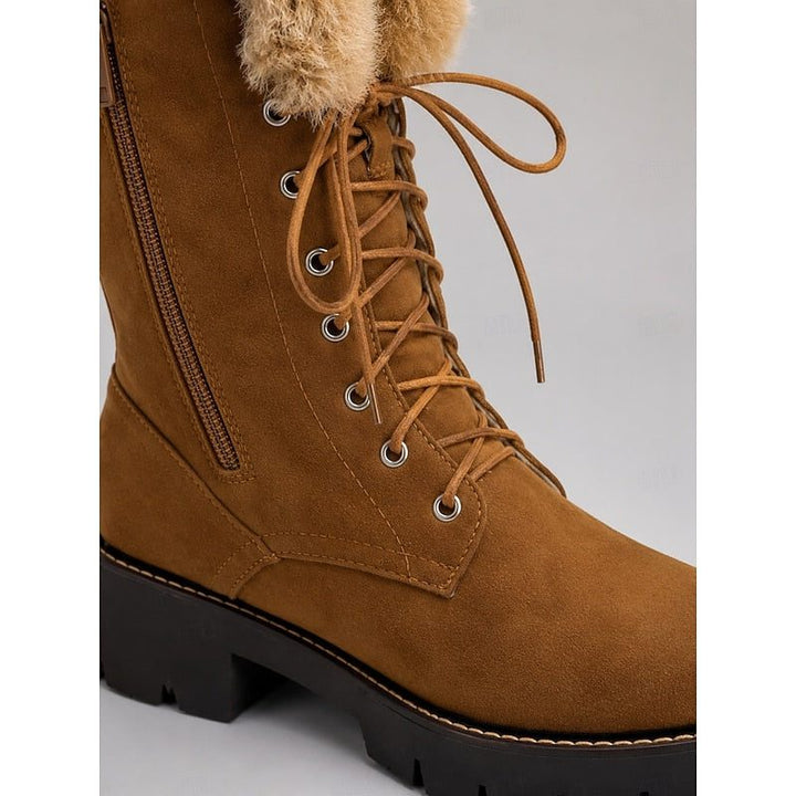 Ulrike | Lace-Up Knee-High Platform Winter Boots for Women