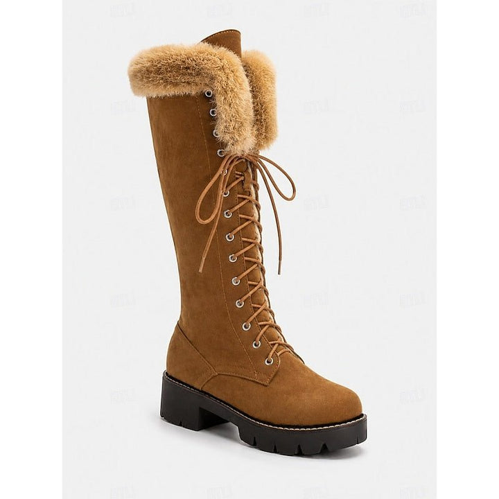 Ulrike | Lace-Up Knee-High Platform Winter Boots for Women