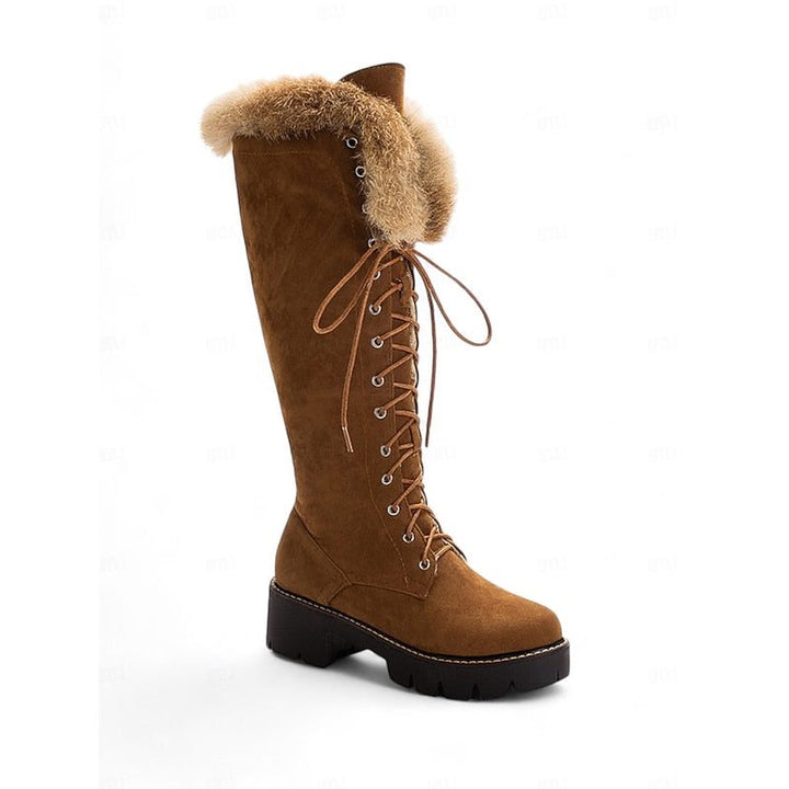 Ulrike | Lace-Up Knee-High Platform Winter Boots for Women