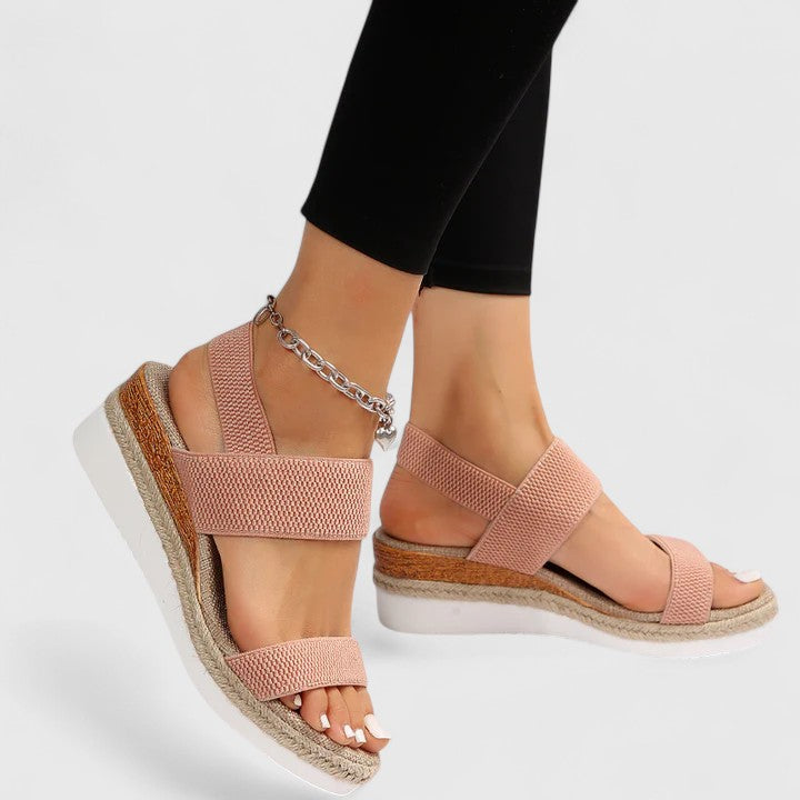 Olga | Platform Espadrille Sandals with Ankle Strap for Women