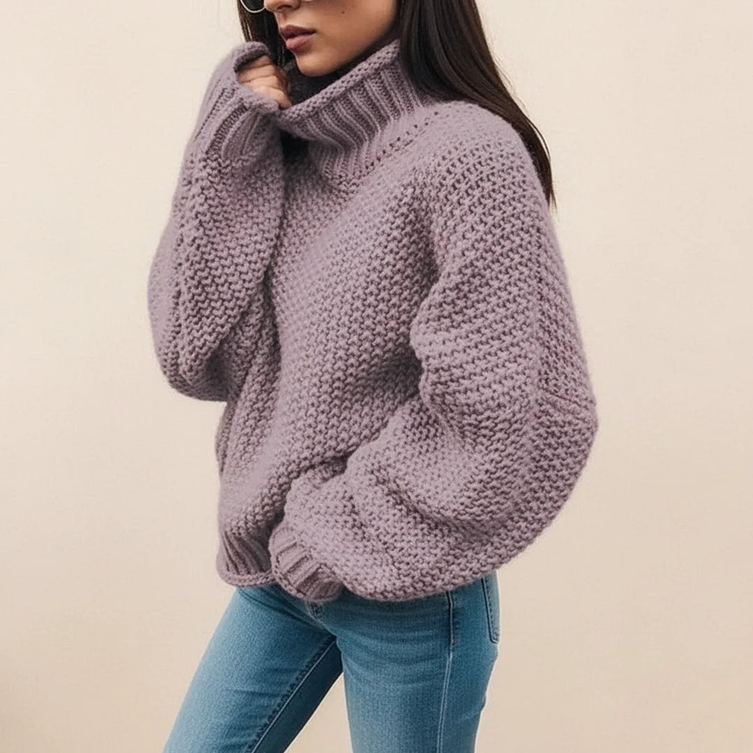 Odalys | Women's Chunky Knit Turtleneck Sweater