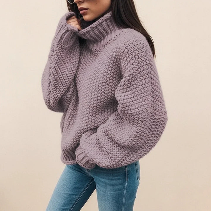 Odalys | Women's Chunky Knit Turtleneck Sweater