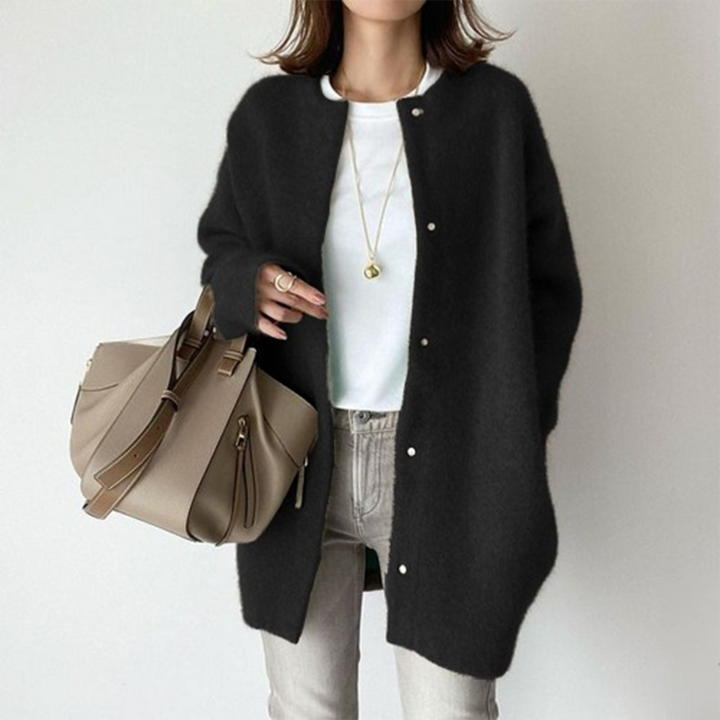 Women's Camel Cardigan Button Front Long Sleeve Pockets Casual Knit