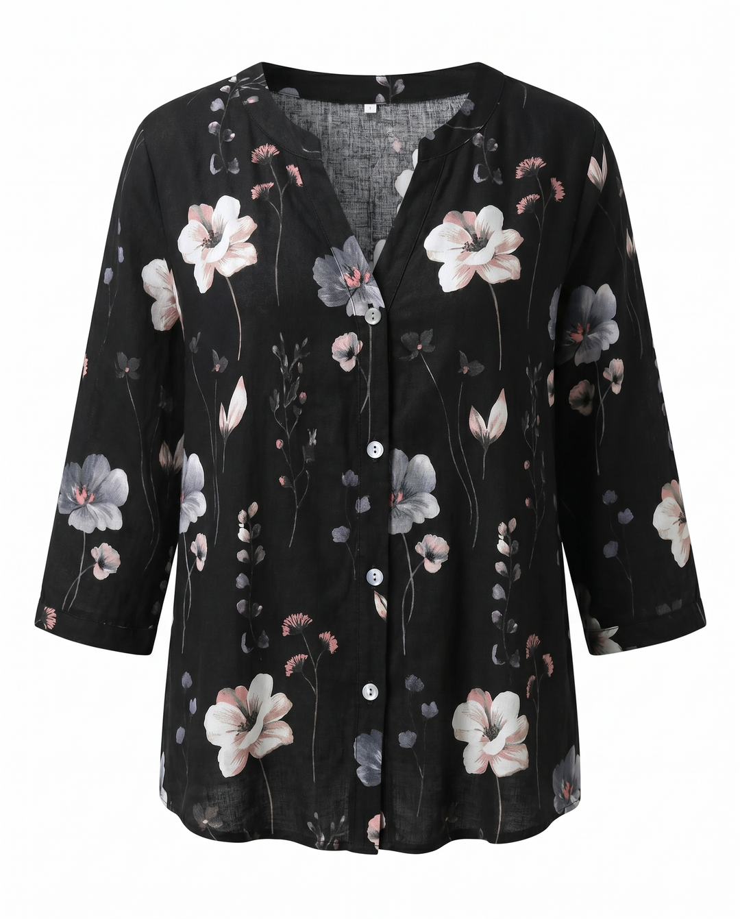 Tira | Blouse with V-Neck and Three-Quarter Sleeves for Women