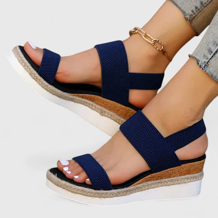 Olga | Platform Espadrille Sandals with Ankle Strap for Women